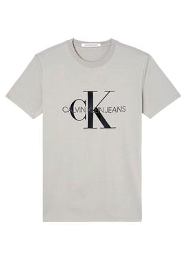 Camiseta Calvin Klein Jeans Monogram Beige 