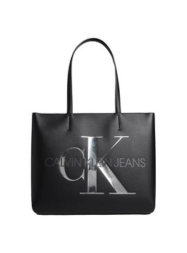 Bolso Calvin Klein Sculped Shopper Negro 