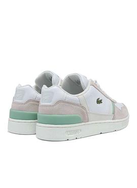 Zapatillas Lacoste T-Clip Piel Blanco Para Mujer