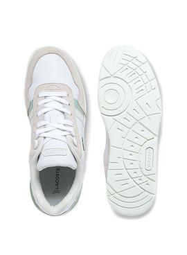 Zapatillas Lacoste T-Clip Piel Blanco Para Mujer