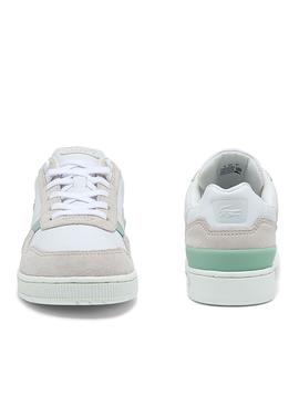 Zapatillas Lacoste T-Clip Piel Blanco Para Mujer