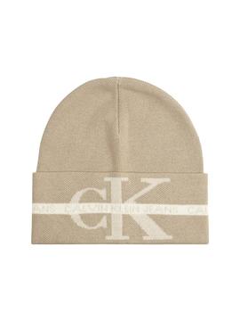 Gorro Calvin Klein Jeans Monogram Tape Beige