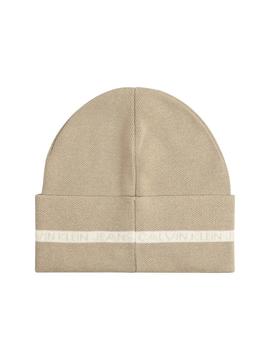 Gorro Calvin Klein Jeans Monogram Tape Beige