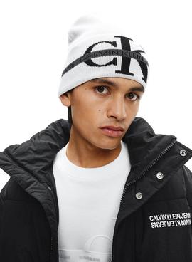 Gorro Calvin Klein Jeans Monogram Tape Blanco