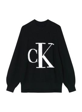 Jersey Calvin Klein Jeans Raglan Negro para Mujer