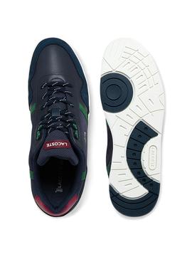 Zapatillas Lacoste T-Clip Marino Piel Para Hombre