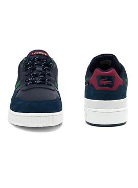 Zapatillas Lacoste T-Clip Marino Piel Para Hombre