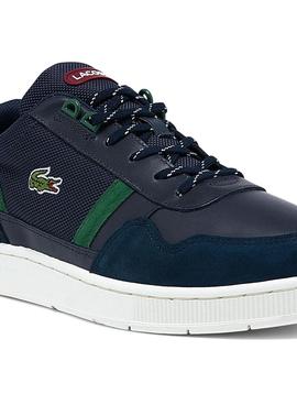 Zapatillas Lacoste T-Clip Marino Piel Para Hombre