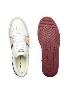 Zapatillas Lacoste L001 0321 Blanco Granate Hombre