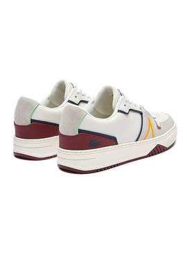 Zapatillas Lacoste L001 0321 Blanco Granate Hombre