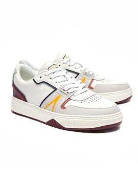 Zapatillas Lacoste L001 0321 Blanco Granate Hombre