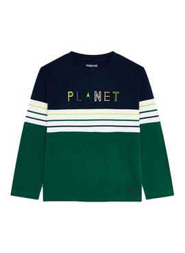 Camiseta Name It Planet Verde para Niño