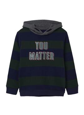 Sudadera Mayoral Rayas Azul y Verde para Niño