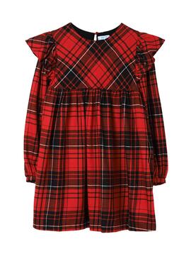 Vestido Mayoral Tartan Rojo para Niña