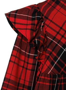 Vestido Mayoral Tartan Rojo para Niña