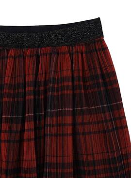 Falda Mayoral Tul Tartan Rojo para Niña