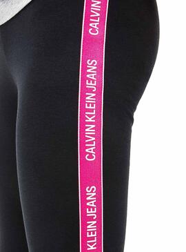 Legging Calvin Klein Logo Tape Negro Niña