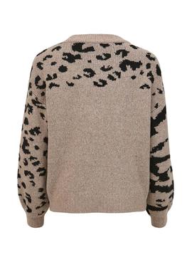 Jersey Vila Alia Animal Print Beige para Mujer