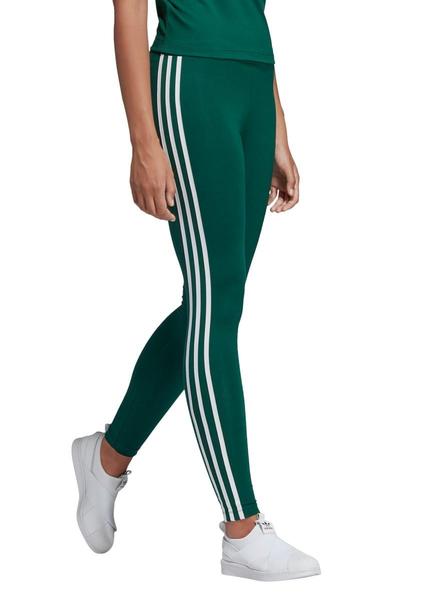 Maldición ratón Temeridad Mallas Adidas 3Stripes Verde Mujer