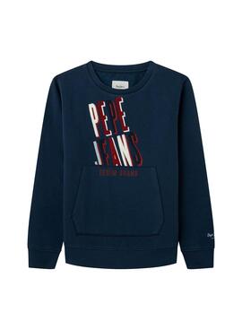 Sudadera Pepe Jeans Jeremy Azul Marino Para Niño