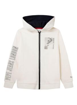 Sudadera Pepe Jeans Jesus Blanco Para Niño