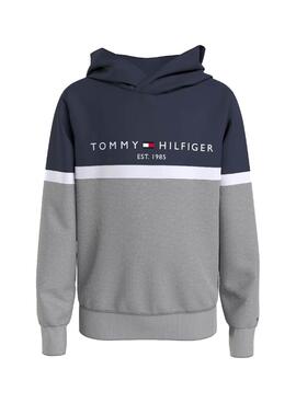 Chándal Tommy Hilfiger Color Block Gris Niño