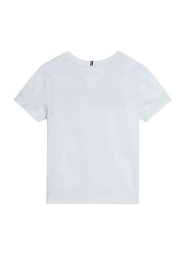 Camiseta Tommy Hilfiger Sequins Flag Blanco Niña