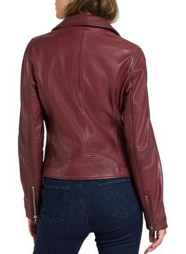 Cazadora Naf Naf Biker Granate para Mujer