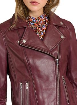 Cazadora Naf Naf Biker Granate para Mujer