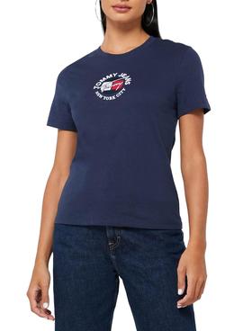 Camiseta Tommy Jeans Timeless Marino Para Mujer