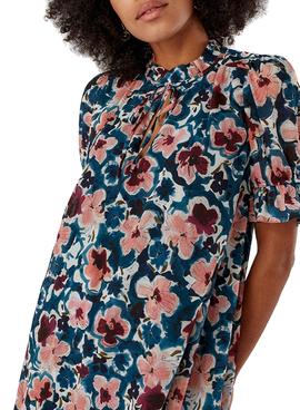 Vestido Naf Naf Flores Azul para Mujer