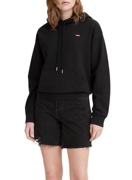 Sudadera Levis Hoodie Negro para Mujer