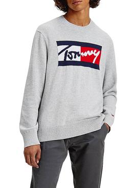 Jersey Tommy Jeans Branded Sweater Gris Hombre