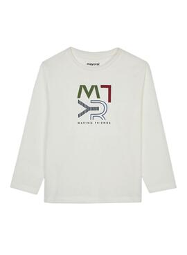 Camiseta Mayoral Blanca Para Niño