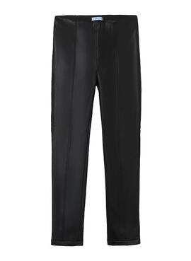 Leggins Mayoral Polipiel Negro Para Niña