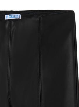 Leggins Mayoral Polipiel Negro Para Niña