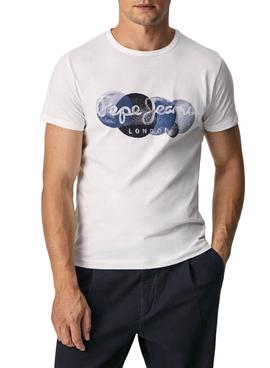 Camiseta Pepe Jeans Sacha Blanco Para Hombre