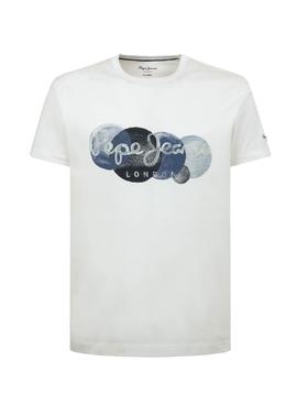 Camiseta Pepe Jeans Sacha Blanco Para Hombre