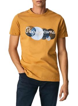 Camiseta Pepe Jeans Sacha Mostaza Para Hombre