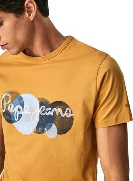 Camiseta Pepe Jeans Sacha Mostaza Para Hombre