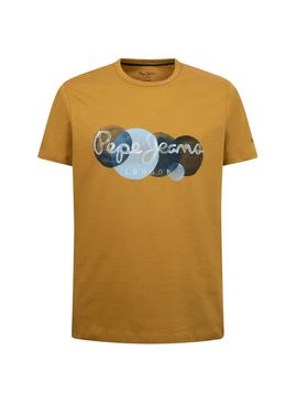 Camiseta Pepe Jeans Sacha Mostaza Para Hombre