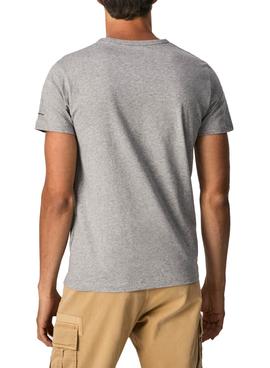 Camiseta Pepe Jeans Sacha Grey Marl Para Hombre