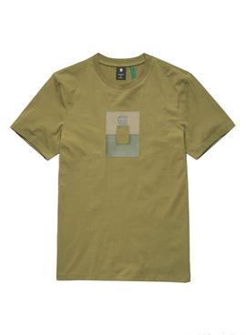Camiseta G-Star Box Graw Slim Verde Para Hombre