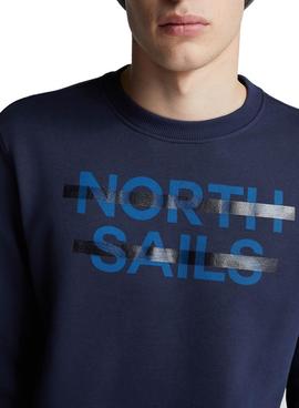Sudadera North Sails Logo Azul para Hombre