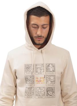 Sudadera Klout Fall Vibes Beige para Hombre
