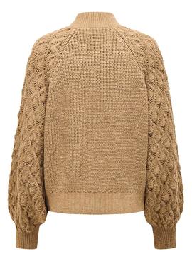 Jersey Only Freeze Beige Cuello Alto para Mujer