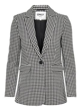 Blazer Only Nadina Cuadros B/N Para Mujer