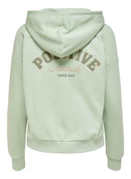 Sudadera Only Nellie Life Verde Para Mujer