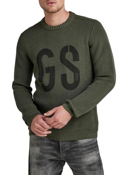 Jersey G-Star Structured Verde Para Hombre