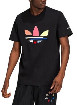 Camiseta Adidas ST Negro Multicolor Para Hombre